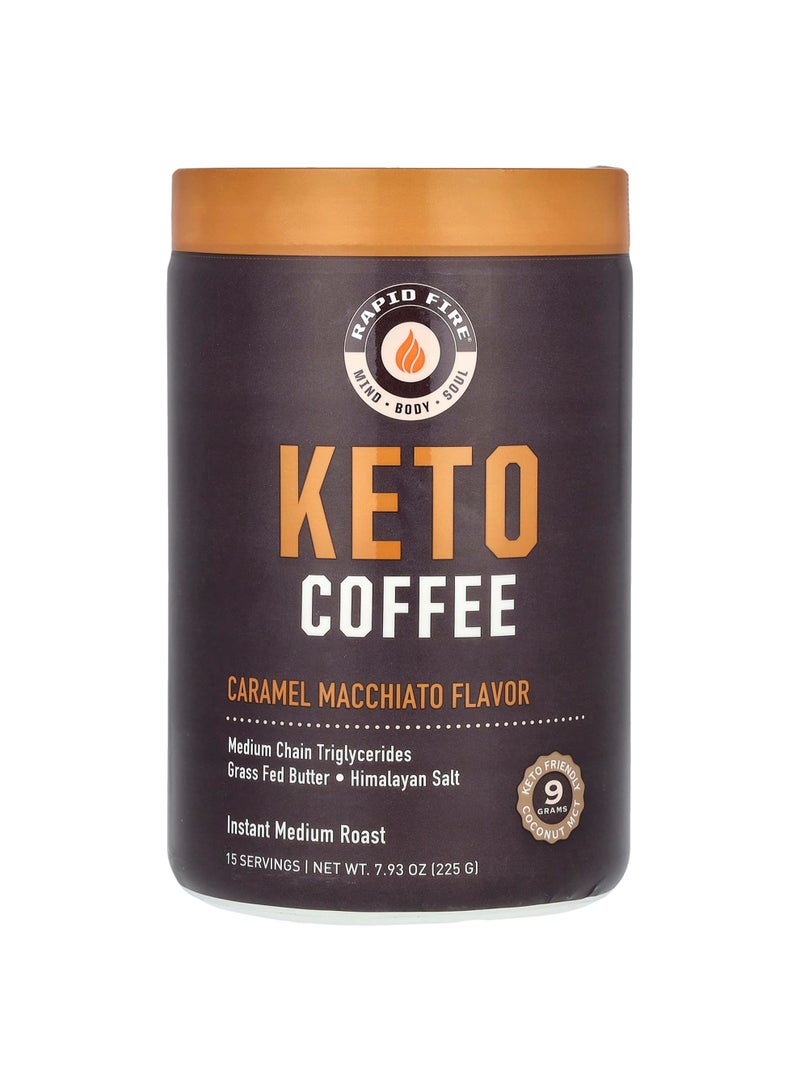 Keto Coffee, Caramel Macchiato, Instant, Medium Roast, 7.93 oz (225 g)